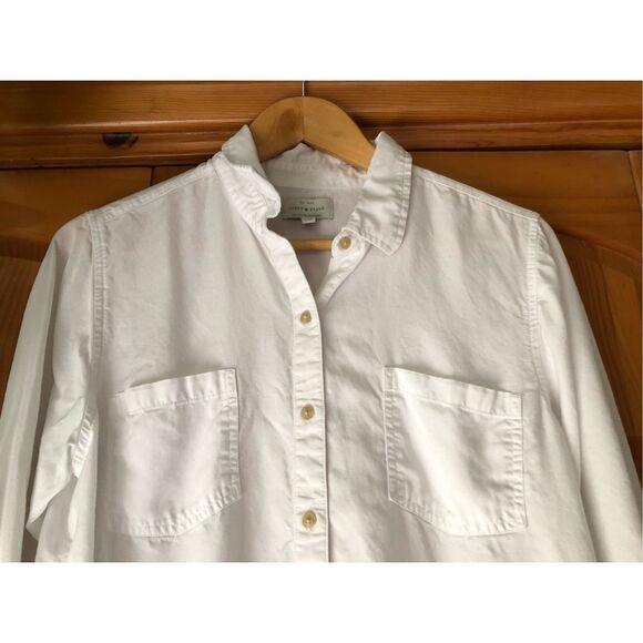 Women's Lucky Brand Split Back Button Front Shirt SZ M - Picture 3 of 10